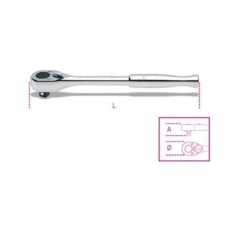 Beta 920 M/55 1/2 in Drive Reversible Ratchet with Metal Handle 009200893